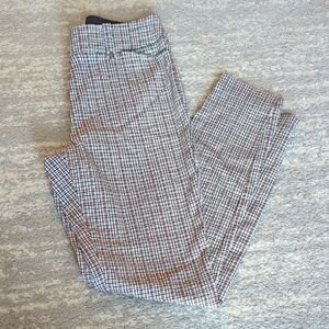 Maurices Skinny Plaid Dress Pants - Black, White, Deep Magenta